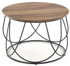 Tavolino NUBIRA 41x60 cm nero/marrone