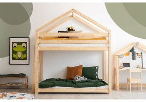 Letto a castello in legno di pino di colore naturale 80x200 cm Mila DMPB - Adeko