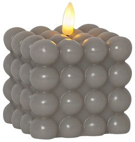 Candela LED in cera grigia, altezza 9,5 cm Flamme Dot - Star Trading