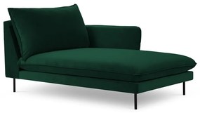 Poltrona lounge in velluto verde scuro (angolo destro) Vienna - Cosmopolitan Design