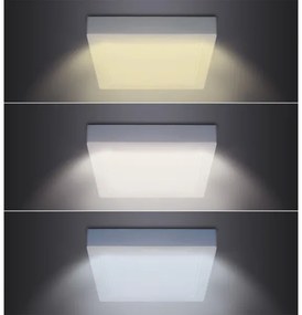 Solight WD173 - Plafoniera a LED LED/18W/230V 3000/4000/6000K 22x22 cm bianco