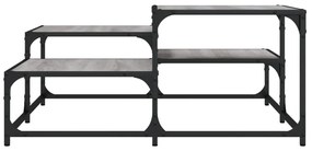 Tavolino salotto grigio sonoma 87,5x87,5x40cm legno multistrato
