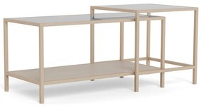 Set di tavolini da salotto grigi in acciaio 2 pz 50x90 cm Seaford – Actona