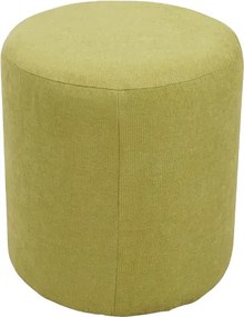 Pouf Tondo Dante D 40 cm in Tessuto Antimacchia Verde