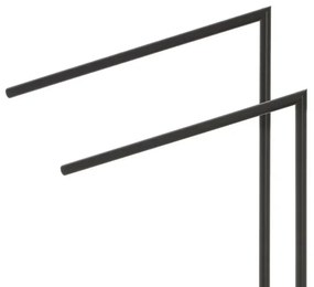 Piantana portasciugamani da appoggio in acciaio nero opaco Style