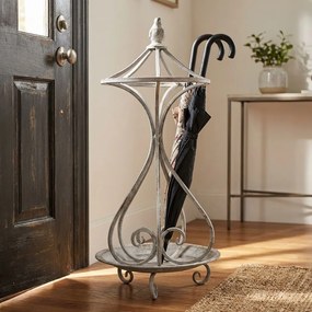 DORIAN - portaombrelli bianco ossidato