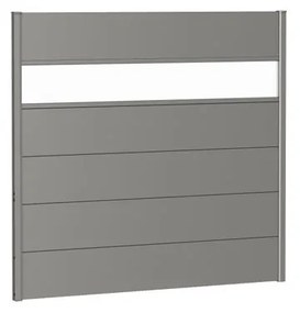 Frangivista con vetro in acciaio metallizzato grigio BIOHORT L 145 x H 137 cm, spessore 44 mm