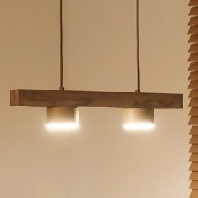 Duolla - Lampadario a sospensione con cavo IRONLINE 2xGX53/3W/230V pino/rovere/beige