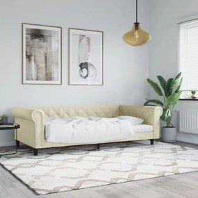 Letto Da Giorno Crema 100x200 Cm İn Similpelle /