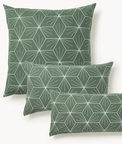 Federa reversibile in cotone con stampa geometrica Ilda