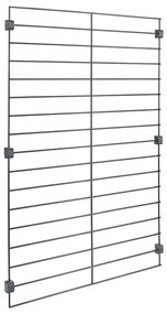 Staffa in metallo nero per scaffalatura modulare Mural - Metaltex