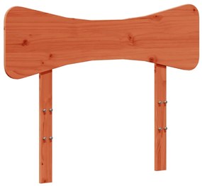 Testiera marrone cera 90 cm in legno massello di pino
