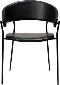 Sedia da pranzo nera opaca con braccioli Crib – DAN-FORM Denmark