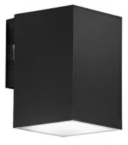 Applique led polo in policarbonato nero 8w 800lm cct ip65 11,6x7,8x...