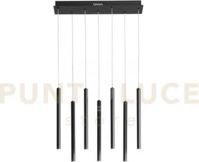Lampadario a sospensione led pype nera 35w 3290lm cct 3000 4000 650...
