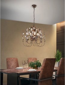 Lampadario color bronzo ø 52 cm Napoli – Trio