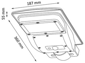 Lampada stradale solare LED con sensore STREET LED/3W/3,2V IP65 + remote  telecomando