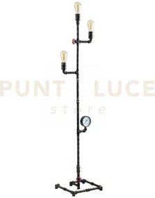 Piantana amarcord ruggine 3 luci attacco e27 31x31x159cm