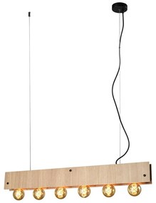 Lampadario Moderno Lampadario Moderno 5064/SL 6x E27 marrone paralume marrone 6x E27