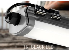 Lampada LED sottopensile LED/60W/230V 6000K 120 cm IP65 nero