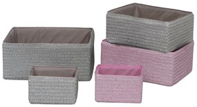 Set di Cestini DKD Home Decor polipropilene (39 x 29 x 17 cm) (5 pezzi)