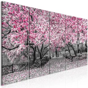 Quadro Magnolia Park (5 Parts) Narrow Pink