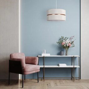 Duolla - Lampadario a sospensione con filo DUO 1xE27/15W/230V diametro 40 cm color crema/oro