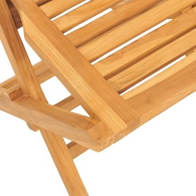 Set da pranzo per giardino 5 pz in legno massello di teak