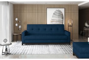 Divano blu allungabile/con contenitore e rivestimento in velluto 216 cm Selene – ELTAP