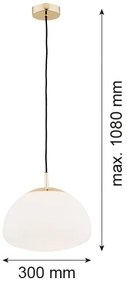 Argon 4316 - Lampadario su filo TRINI 1xE27/15W/230V ottone