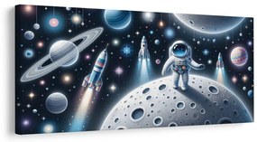 Quadro su tela – Cosmonauta tra i pianeti