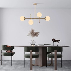 Lampada a sospensione di colore oro, altezza 57 cm Kruva - Squid Lighting