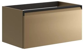 Mobile da bagno sotto lavabo Fusion giallo L 79.5 x H 40 x P 45.5 cm 1 cassetto, lavabo non incluso