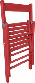 Sedia pieghevole in legno colorata ROSSO 1 PEZZO