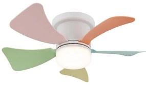 Globo 03609B - Ventilatore da soffitto LED dimmerabile HINES 10W/230V 3000-6500K + telecomando