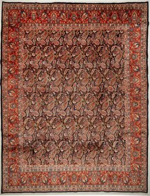 Kashan Tappeto 380x300 (Iran) Annodato A Mano