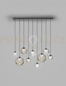 Puppet sospensione l9 multicolore 3 nero opaco 9 luci attacco g9