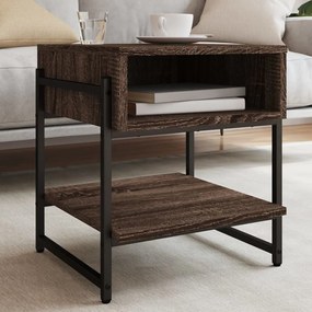 Tavolino da salotto rovere marrone 40x40x45cm legno multistrato