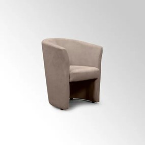 Poltrona Belize N-Enjoy Struttura in Legno Rivestimento Tessuto Beige