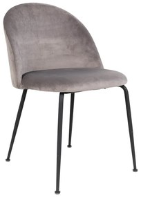 Set di 2 sedie da pranzo in velluto grigio chiaro Geneve - House Nordic