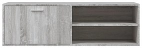 Mobile porta tv grigio sonoma 120x34x37 cm in legno multistrato