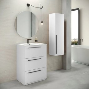 Mobile sottolavabo e lavabo Mia bianco opaco L 60 cm