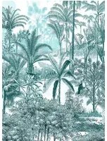 Isidore Leroy Carta da parati panoramica Amazone Hoch - Menthe