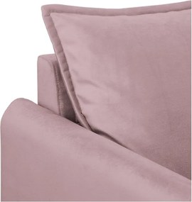 Poltrona lavanda con rivestimento in velluto Juli – Ropez