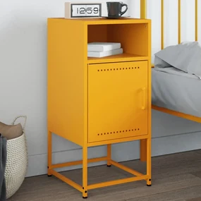Comodino Giallo Senape 36x39x78 Cm İn Acciaio /