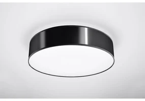Plafoniera da Soffitto Rotonda in PVC 3xE27 ARENA 45 Nera da interno Colore del corpo Nero
