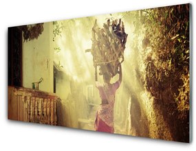 Quadro acrilico Uomo Donna di legno 100x50 cm