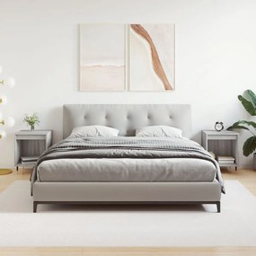 Comodini 2pz Grigio Sonoma 40x35x50 Cm İn Legno Multistrato /