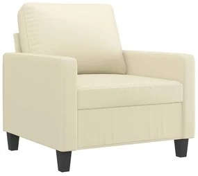 Poltrona crema 60 cm in similpelle