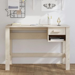Scrivania Hamar Ambra 110x40x75 Cm İn Legno Massello Di Pino /
